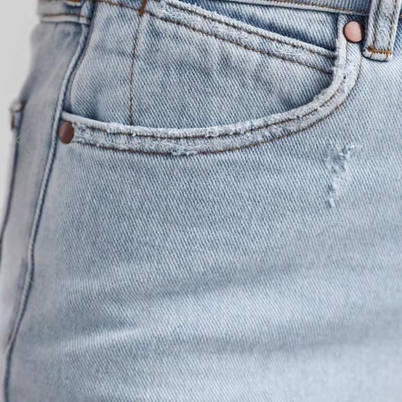 Womens Billabong x Wrangler Patch It High Straight Jeans sz 31NWT - Picture 5 of 6